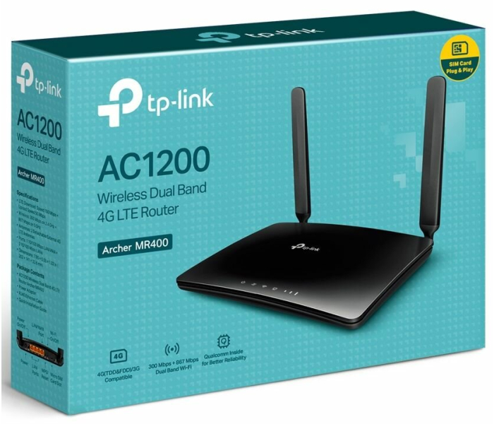 TP-LINK Archer MR400 2.4 / 5 GHz (DualBand), Gniazdo SIM